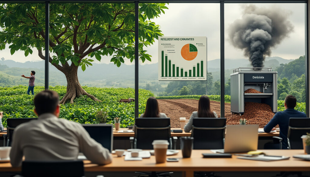 découvrez l'impact écologique du café consommé en entreprise, de la production aux déchets, et explorez des solutions pour réduire l’empreinte environnementale de votre pause-café au bureau.