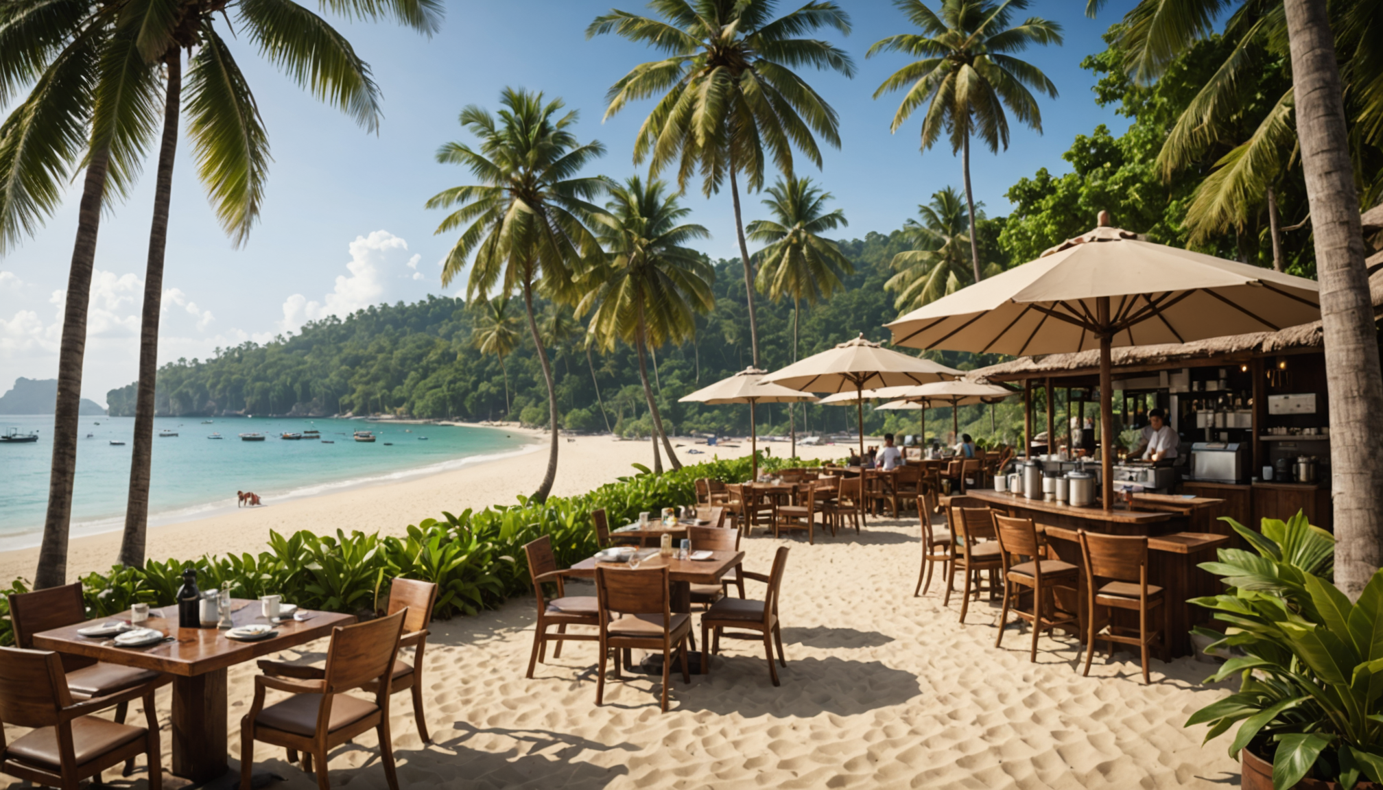 découvrez les meilleurs cafés de plage et torréfactions avec une vue imprenable sur la mer d'andaman pour une expérience unique alliant saveurs et détente.