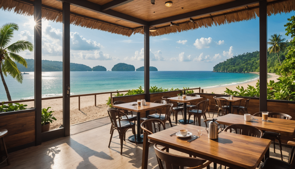 découvrez les meilleurs cafés de plage et torréfactions avec vue imprenable à andaman, pour une expérience caféunique entre mer et saveurs.