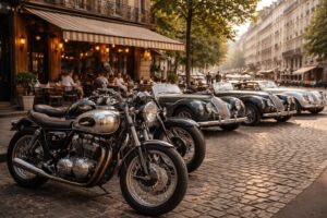 découvrez notre café racer vintage à paris, un lieu unique où motos et voitures classiques morgan et triumph restaurées vous plongent dans l'univers authentique du rétro et de la passion mécanique.